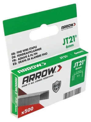 Produktbild von Arrow Tackerklammer Feindraht JT21 6 mm V2A 500 Stück