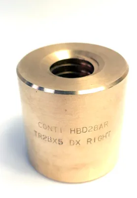 Image de Écrou trapézoïdal Tr28X5, sens droit, couleur marron, matériau HBD – OZD