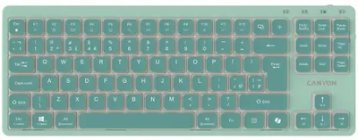 Zdjęcie produktu dla Canyon Keyboard Ontype 10 Low Profile En Wired Green