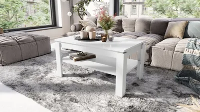 Produktbild von Design Couchtisch Tisch Asti-R ausziehbar mit Ablagefläche Esstisch