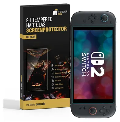 Produktbild von 1x 9H Panzerglas für Nintendo Switch 2 HD klar Tempered Nano-Glass Displayschutz Schutzglas Schutzfolie Screen-Protector
