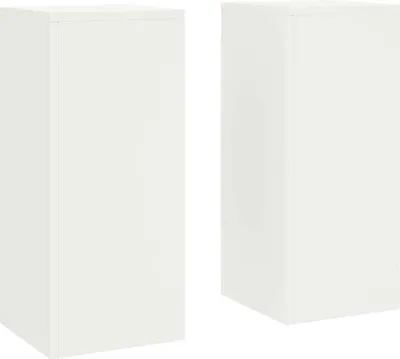 Immagine prodotto di vidaXL Supporto per piante 2 pezzi Bianco 24 x 24 x 55 cm Acciaio