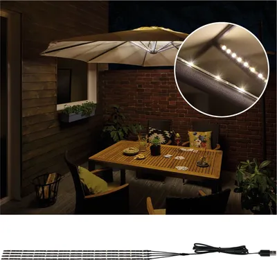 Image de Paulmann USB LED Stripe Parasol-Light Éclairage de l'abat-jour Set de base 4x40cm