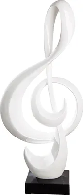 Produktbild von Casablanca by Gilde Skulptur Notenschlüssel weiß H. 83 cm, 59601