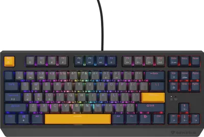 Obrázok produktu pre GENESIS Thor 230 TKL, Kábel, USB, Mechanický spínač kláves, QWERTY, RGB LED, Modrá