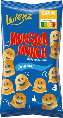 Verpackungsbild Lorenz Monster Munch Original Kartoffelsnack mit feiner Würzung 75g