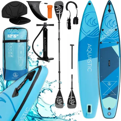 Produktbild von Sup Aquastic Touring 12'6" 380Cm Brett - Paddel, Pumpe, Sitz, Rucksack