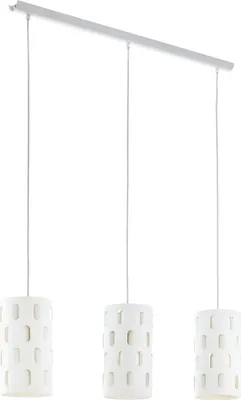 Produktbild von EGLO Pendelleuchte Ronsecco, 3 flammige Hängelampe Modern, Hängeleuchte aus Stahl in Weiß, Esstischlampe, Wohnzimmerlampe hängend mit E27 Fassung