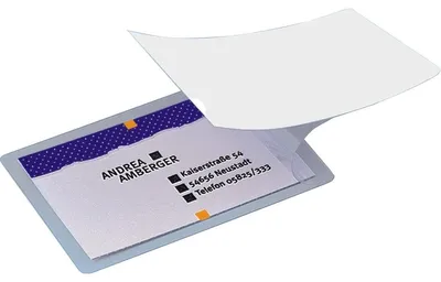 Image de sigel Film de plastification à froid pour cartes jusqu'à 85 x 55 mm, transparent pour plastifier sans appareil, contenu : 100 films (VZ215)