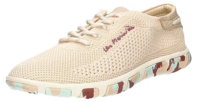 Produktbild von TBS Bootsschuh Jazaria J7J53, Recyceltes Strickgewebe, Beige-Creme mit mehrfarbiger Sohle, Fußbett zum Wechseln 41
