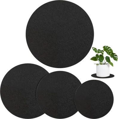 Image de Sous-verres ronds en feutre, 10-25 cm, pour vases et verres, absorbants