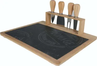 Produktbild von Käsetablett mit Schneidebrett und 4 Messern