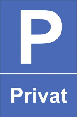Produktbild von Metafranc Hinweisschild P-Privat 200 x 300 mm
