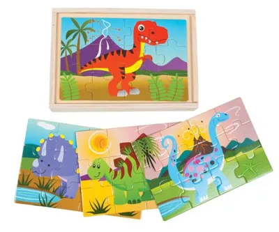 Image de Puzzle en bois - Dinosaures