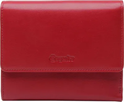 Image de Esquire Cuir porte-monnaie Viktoria Flap Wallet Red rouge foncé