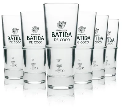 Produktbild von 6x Batida de Coco Glas 0,3l Longdrink Cocktail Gläser Stapelbar Geeicht Gastro