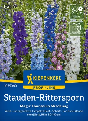 Produktbild von Kiepenkerl Profi-Line Blumensamen Stauden-Rittersporn Magic Fountains Mischung für ca. 35 Pflanzen