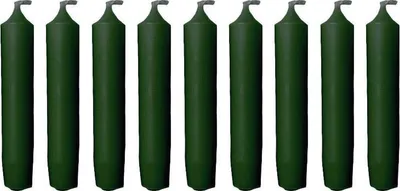Productafbeelding van Cactula Tafelkaarsen – Donkergroen – 2,1 x 12 cm – 9 stuks – Brandduur: 5 uur