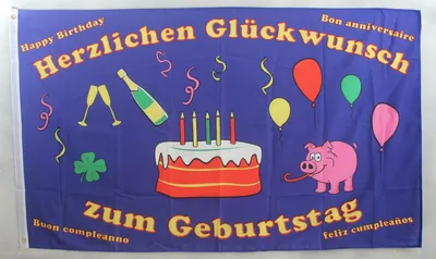 Produktbild von Flagge Fahne : Geburtstag Glückwünsche Geburtstagsflagge Happy Birthday