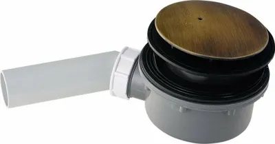 Obrázek produktu pro Sifon do sprchové vaničky RETRO, průměr 90 mm, bronzový