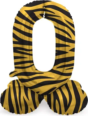 Produktbild von Stehender Zahl 0 Ballon Tiger 41cm