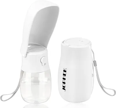 Produktbild von Trinkflasche für Hunde und Katzen, 300 ml, Tragbar, 180 Grad faltbar, Reise-Flasche mit Verriegelungstaste
