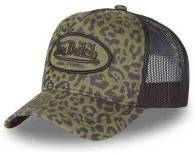 Produktbild von Von Dutch Originals Trucker Cap - CALIFORNIA Leopard Khaki