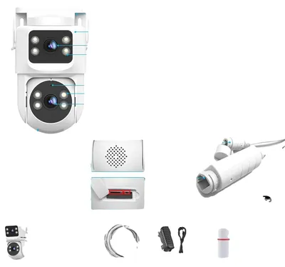 Image de Caméra de sécurité, double objectif, vision nocturne, 201HN-WIFI