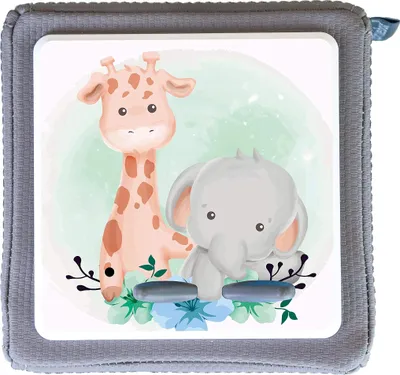 Produktbild von MeinBaby123® Toniebox Schutzfolie | Niedliche Giraffe und Elefant
