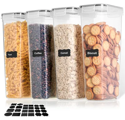 Productafbeelding van Cozary voorraadbakken van 2,8 liter met deksel, luchtdicht, set van 4, BPA-vrij