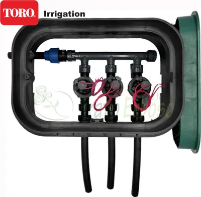 Immagine prodotto di PA-EZP-3 - Pozzetto per irrigazione assemblato da 1" a 3 zone con componentistica Toro