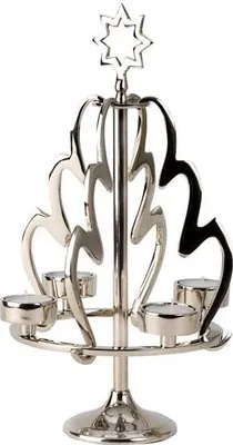 Produktbild von Tannenbaum 36 cm aus Metall mit 4 Teelichthaltern Weihnachtsdeko