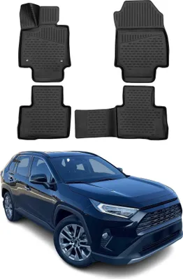 Image de OMAC Tapis de sol pour Toyota RAV4 Hybrid 2018-2024 en caoutchouc Noir