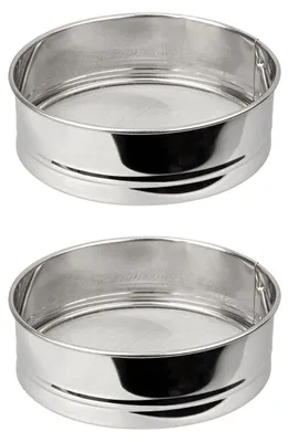Image de Ensemble de 2 Tamis de cuisine inox extra fin 18 cm de diamètre Fackelmann Basic