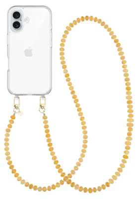 Produktbild von Dusty Yellow (Lange Handykette) Transparant Cord Hülle - Kompatibel mit iPhone 17