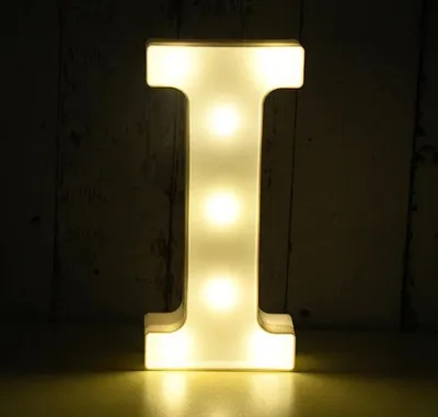 Immagine prodotto di Lettera 3D illuminata a LED, lettera I da 22 cm