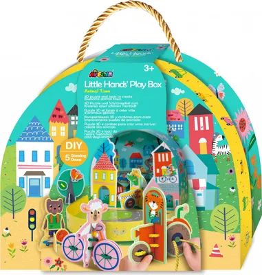 Produktbild von Avenir Bastelset Spielbox Tierstadt - kreatives Spielzeug für Kinder