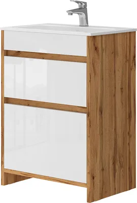 Obrázek produktu pro Sada koupelnového nábytku Vicco Detmold Zlatý mocný dub 2 díly, základní jednotka 60 cm, Model 49839