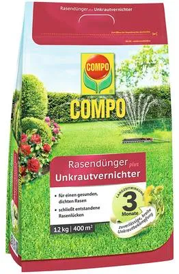 Produktbild von Rasendünger plus Unkrautvernichter Compo 12 kg / 400 m² 3459-905