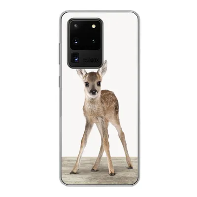 Produktbild von MuchoWow® Handyhülle Schutzhülle Hülle für Samsung Galaxy S20 Ultra Hirsche - Baby-Hirsche - Tiere - Mädchen - Jungen - Kinder Silikon Softcase Handy Hülle - Karteninhaber