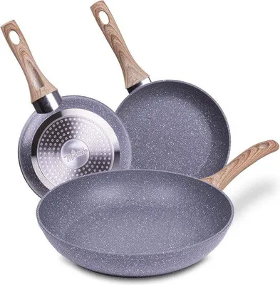Produktbild von Famanu Pfannen Set 3-teilig - 20, 24 und 28 cm mit Titanbeschichtung