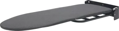 Produktbild von Bügelbrett - Wandmontage - Klappbar - Platzsparend - Metallfläche - Stahlrohrgestell - Schwarz