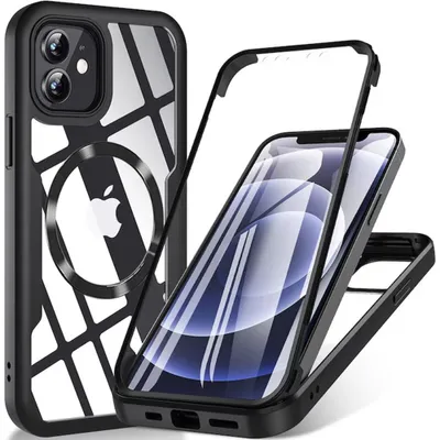 Produktbild von Techsuit ColorVerse 360 Hülle mit Schutzfolie und MagSafe für Apple iPhone 11 - Schwarz