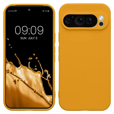 Produktbild von kwmobile Handyhülle für Google Pixel 9 Pro Hülle - weiches Handy Silikon Case - Schutzhülle Cover - Mango