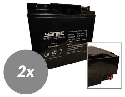 Immagine prodotto di Set di ricambio per batteria al gel Yanec 12V 20Ah (senza cavo)