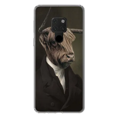 Produktbild von MuchoWow® Handyhülle Schutzhülle Hülle für Huawei P40 Lite Schottischer Highlander - Malerei - Tiere Silikon Softcase Handy Hülle - Handy