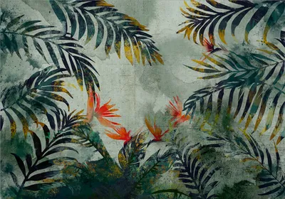 Produktbild von Vlies Fototapete Natur 450x315 cm Vlies Tapeten Wandtapete XXL Botanik Blätter Pflanze Blumen b-A-0846-a-a