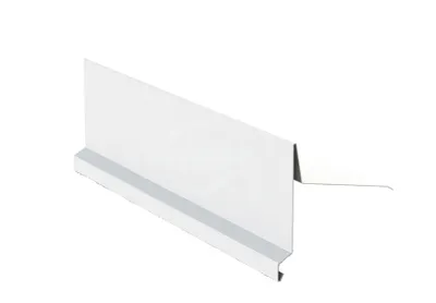 Produktbild von Ortgangblech für Steildach Br. 333 mm, 1 m, Prefalz glatt, Hellgrau P.10 RAL 7005