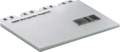 Produktbild von Register A5 A-Z 25-teilig grau Packung mit 10 Stück