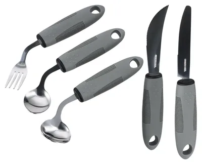 Produktbild von 5-teiliges Gewogenes Adaptives Besteckset für Senioren